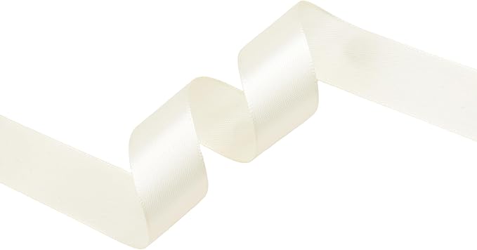 Beige Satin Ribbon 1 inch X Continuous 25 Yards, Single Face Polyester Ribbon - Image 2