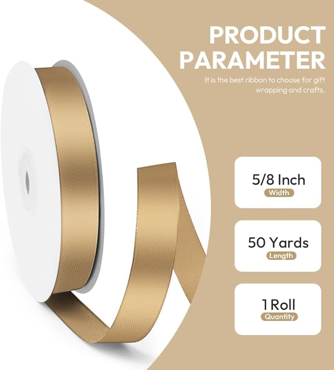 5/8" x 50 Yards Satin Ribbon - Image 2
