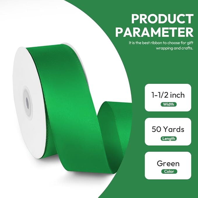 1-1/2" x 50 Yards Satin Ribbon - Image 2