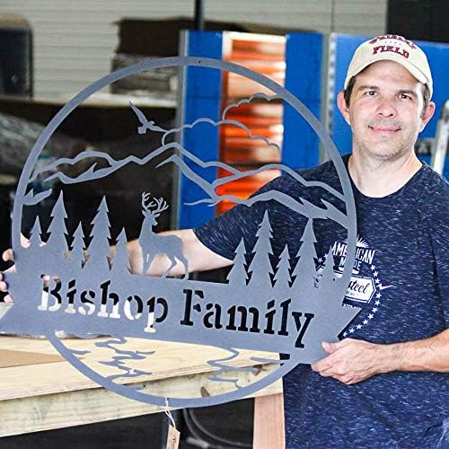 RealSteel Personalized Outdoor Metal Sign, Customize the Great Outdoor Deer & - Image 2