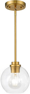 Globe Pendant Lights Kitchen Island, Farmhouse Gold Pendant Light by OUVR