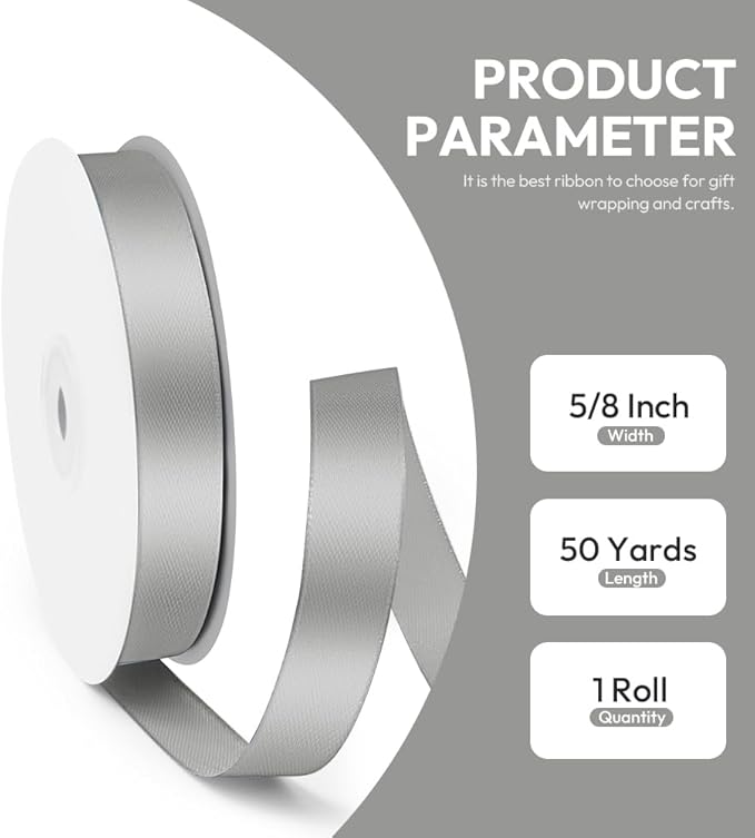 5/8" x 50 Yards Satin Ribbon - Image 2