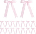 30Pcs Satin Ribbon Pink Bows 5x7 Inch Twist Tie Bow by Sokfone