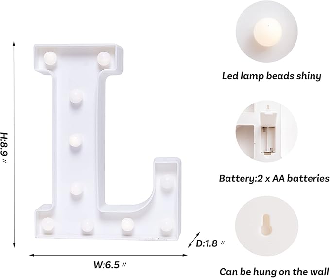 Foaky LED Letter Lights Sign Marquee Light Up Letters Sign - Image 3