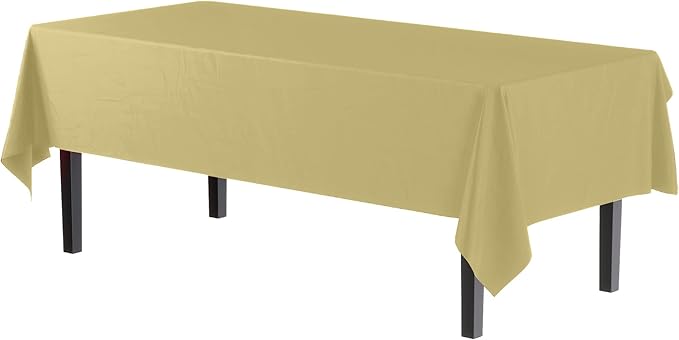 Exquisite *Premium* Light Yellow Table Cover 12 Pack - Image 2