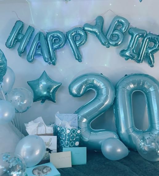 Pearl Blue 40 Inch 0 Number Balloons, 0 Decorations - Image 4
