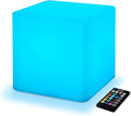 Mr.Go 10-inch Rechargeable LED Cube Light w/Remote, 16 RGB Colors & Dimmable by MRGO