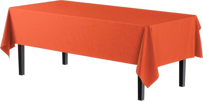 Exquisite 12-Pack Premium Plastic Tablecloth 54in. x 108in. Rectangle Table - Image 2