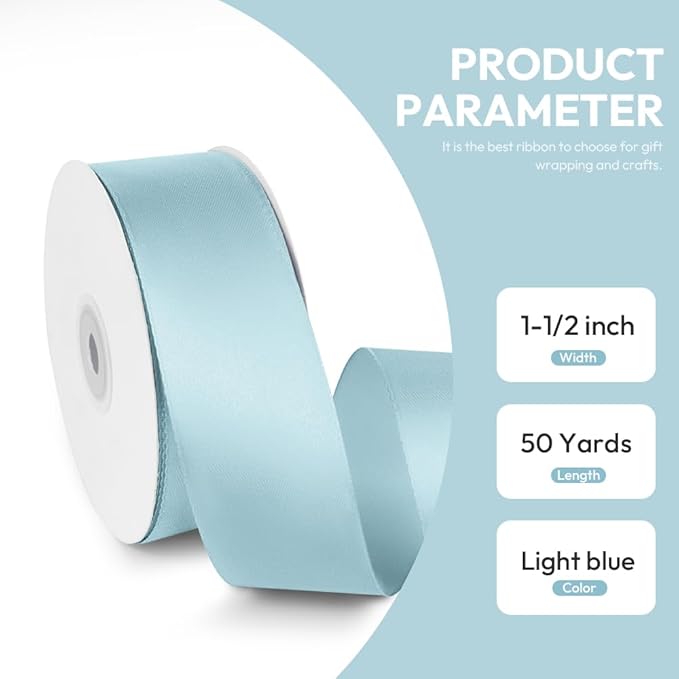 1-1/2" x 50 Yards Satin Ribbon - Image 2