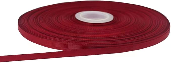 Jesep One Roll 100 Yards 1/4 inch Maroon Soild Grosgrain Ribbon Boutique Gift by JESEP+YONG