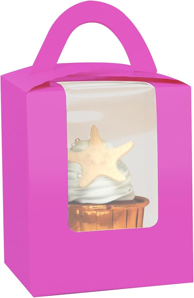 qiqee Roland Cupcake Boxes Individual Cupcake Holders Disposable 50pcs Single by Qiqee