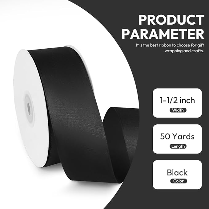 1-1/2" x 50 Yards Satin Ribbon - Image 2