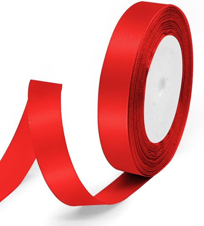 5/8" x 25 Yards Satin Ribbon, Floral Bouquets, Wedding Party Decorations by Quhora