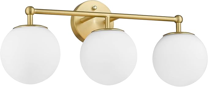 Gold Vanity Light for Bathroom, Modern Bathroom Light Fixtures Over Mirror by AKEZON