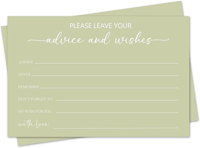 Green Advice and Wishes Card, Advice Cards by mermermu