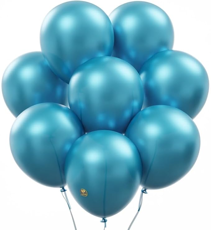 AFTERLOON® Biodegradable Balloons 50 pcs Pearlized Teal Blue 10 Inch, by AFTERLOON%C2%AE