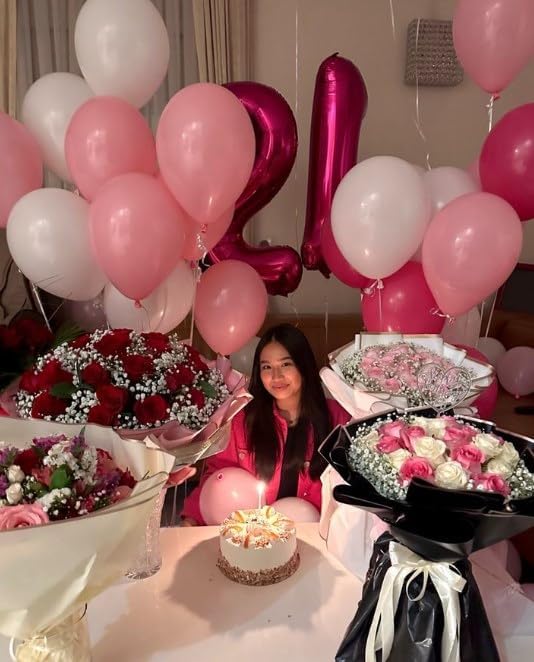 40 Inch Big Hot Pink Number 2 Balloon Birthday Decoration, Number 2 Helium - Image 7