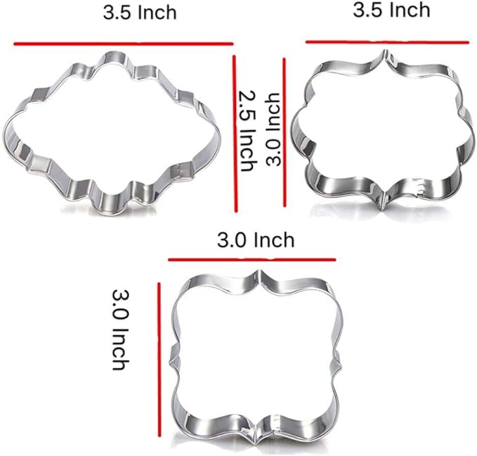 Wedding Cookie Cutter Set-7 Piece-3 Inches-Heart, Diamond Ring, Wedding Cake - Image 3