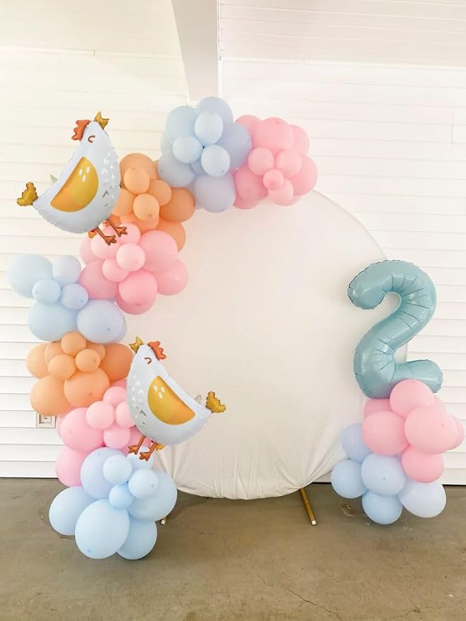 6pcs Chicken foil balloons, Aluminum chick mylar balloons, farm hen foil balloon - Image 4