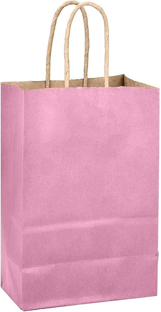 qiqee Purple Gift Bag with Handles Bulk 24Pcs Paper Bags -8.3"x6"x3. 15" Party - Image 3