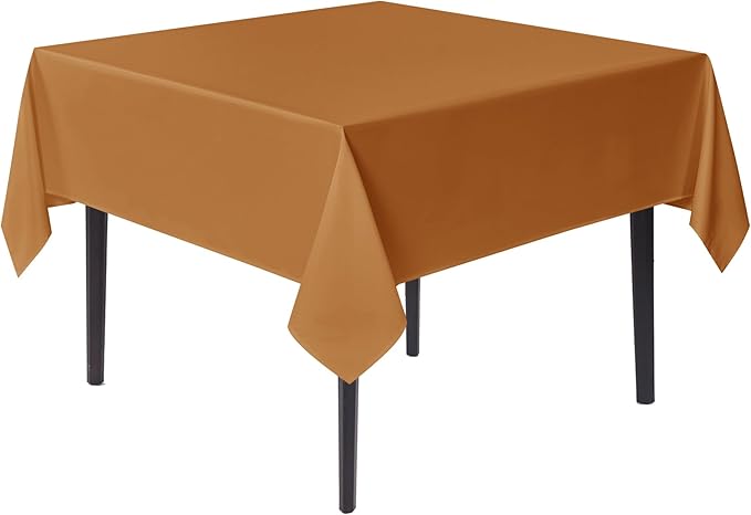 sancua Square Tablecloths 85x85 Inch Bronze by sancua