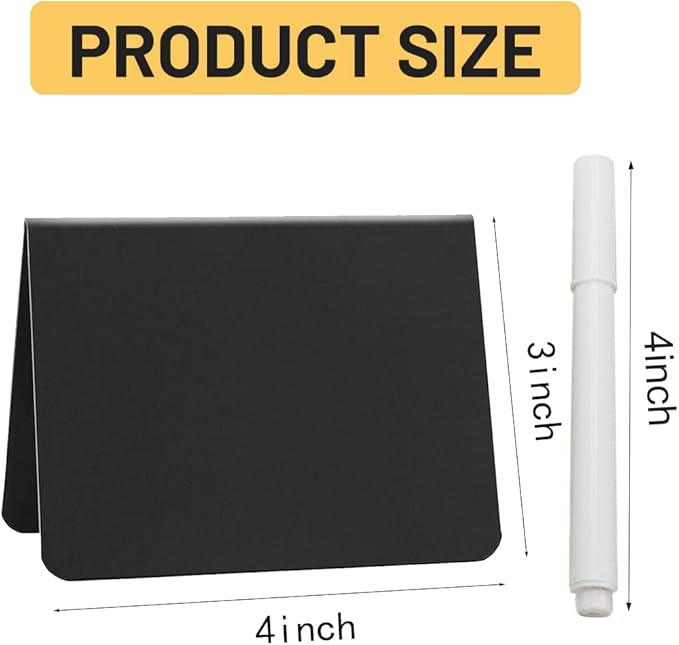 20Pcs V-Shaped Mini Chalkboard Signs - Image 2