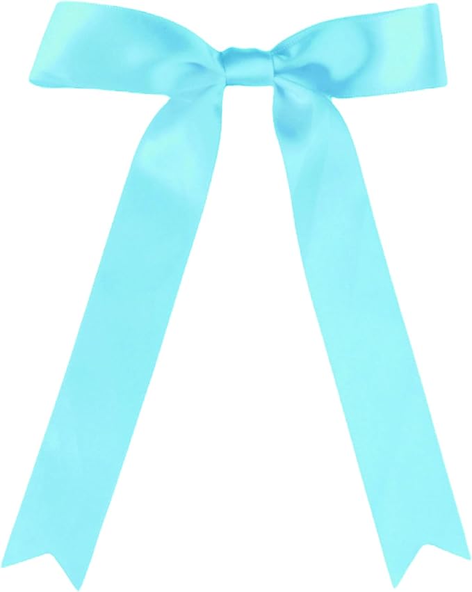 30 Pcs Turquoise Blue Satin Bows 6 X 10 Inch Premade Bows by MeseeyRibbonBow