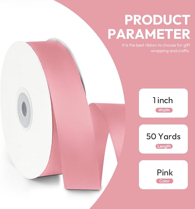 1" x 50 Yards Satin Ribbon - Image 2