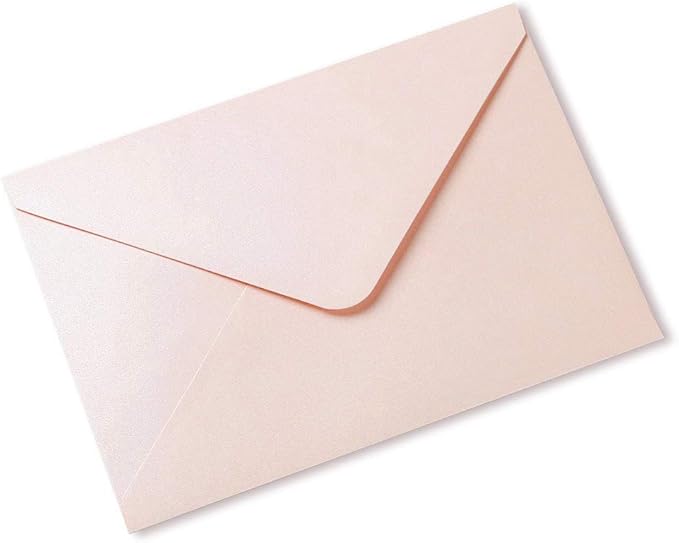 PONATIA 50 PCS/Pack A7 Envelopes, 5.25 x 7.48'' Sparkle Blush Pink Envelopes - Image 4