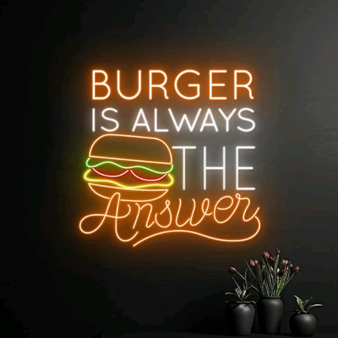 Burger Neon Sign, Burgers Led Light - Image 5