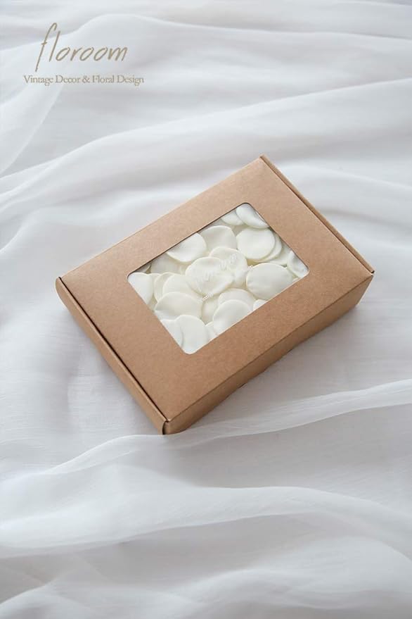 Floroom 500pcs Rose Petals Ivory Faux Silk Flower Petals - Image 7