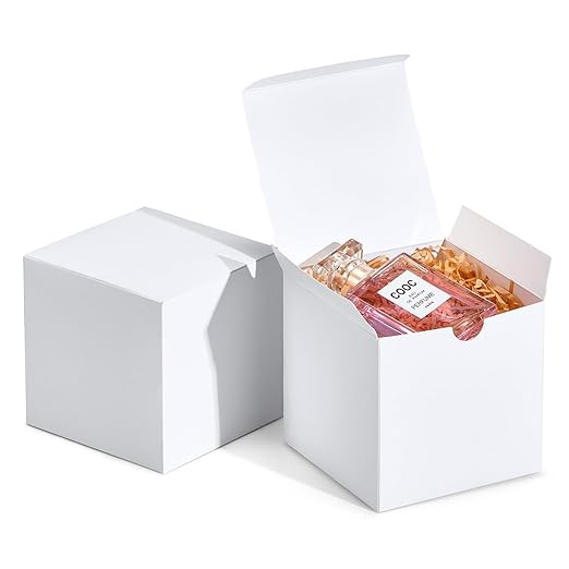 MESHA Small White Gift Boxes 4x4x4'' 10 Pack, Gift Boxes by MESHA