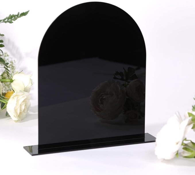 UNIQOOO 10 Set Black Acrylic Arch Table Sign - Image 7