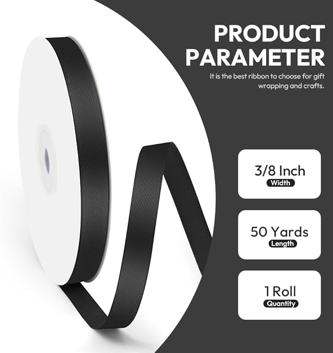 3/8" x 50 Yards Satin Ribbon - Image 2