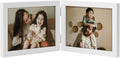 decorUhome Double 7x5 Picture Frame Horizontal, Engineered Wood Bifold Photo by decorUhome