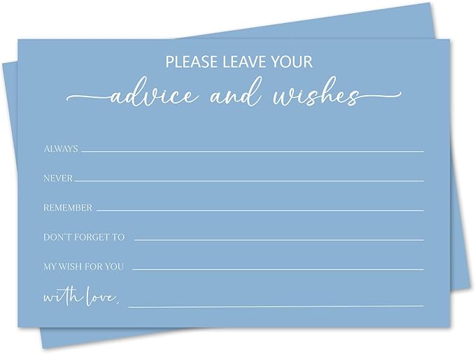 Bule Advice and Wishes Card, Advice Cards by mermermu