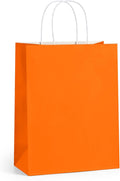 BagDream 8x4.25x10.5 Inch 100Pcs Orange Gift Bags Medium Size, Kraft Paper Bags by BagDream