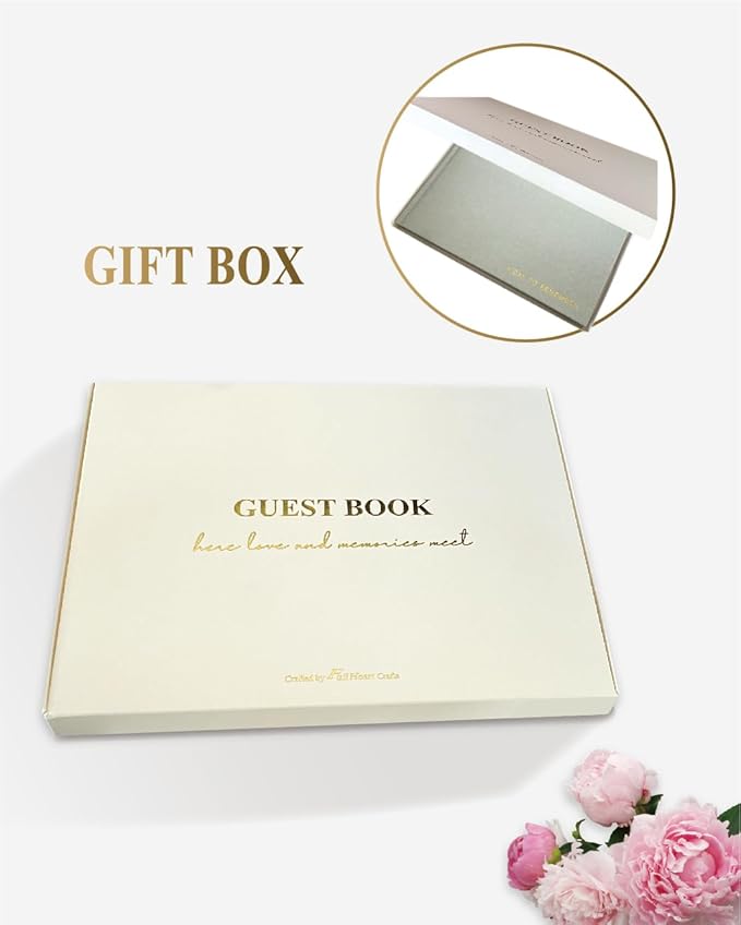 Elegant Linen Wedding Guset Book - Image 4