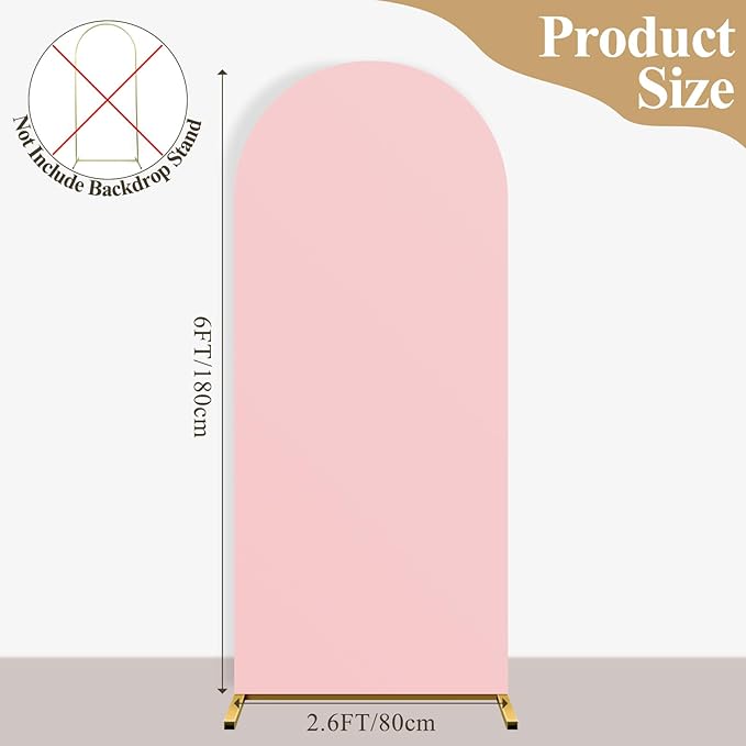 Ledido Wedding Arch Backdrop Cover 6FT Arch Covers Fitted Stretchy Spandex - Image 2