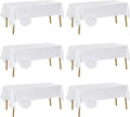 Fokitut 6 Pack Waterproof Rectangle Tablecloth, 60x120 Inch, Stain Resistant by BalsaCircle