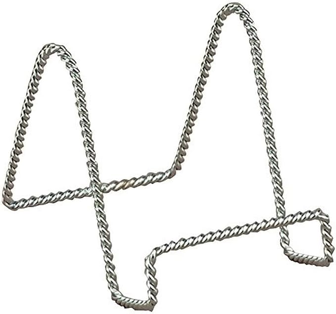 TRIPAR Decorative Twisted Wire Stand, Chrome Display Tabletop Easel Sleek & by TriparInternational