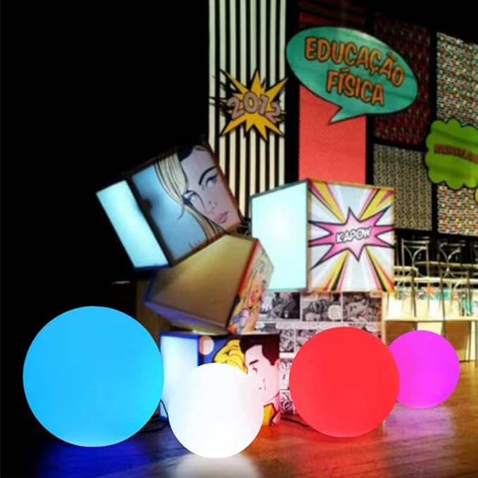 10-Inch LED Ball Light, Rechargeable Dimmable LED Glowing Orb Light w/Remote - Image 9