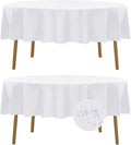 Fokitut 2 Pack Waterproof Round Tablecloth, 70 Inch, Stain Resistant and by BalsaCircle