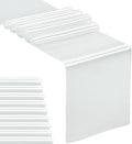 10-Pack Satin Table Runner Silver 12 x 108 inches Long, Table Runners by Hahuho