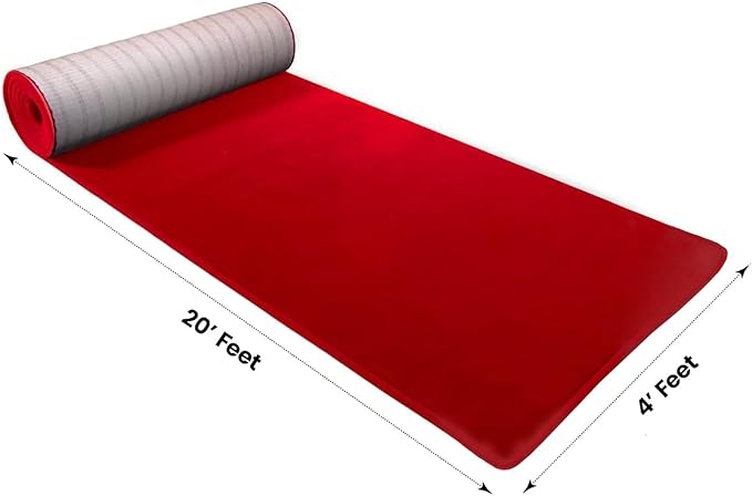 BANNER BUZZ Hollywood Red Carpet Runner – Premium Non-Slip 4x20 ft Aisle Rug - Image 3
