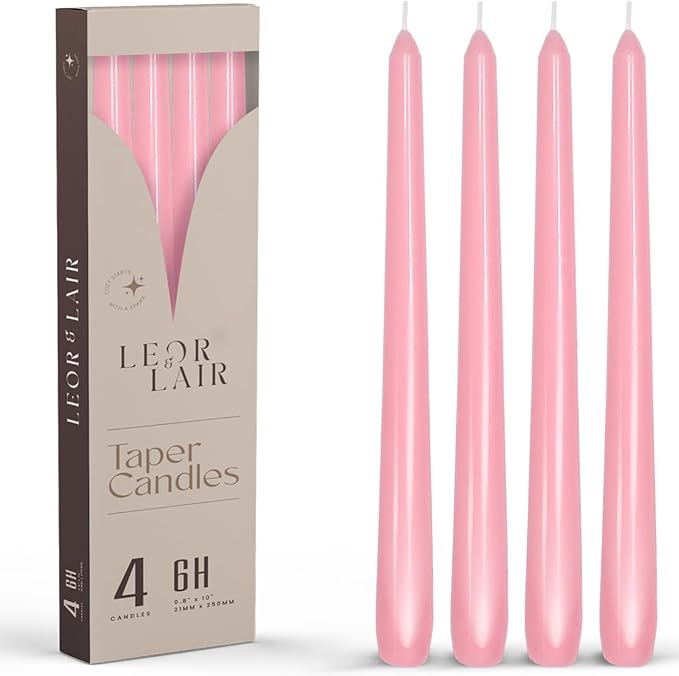 Leor & Lair Light Pink Taper Candles by LeorLair