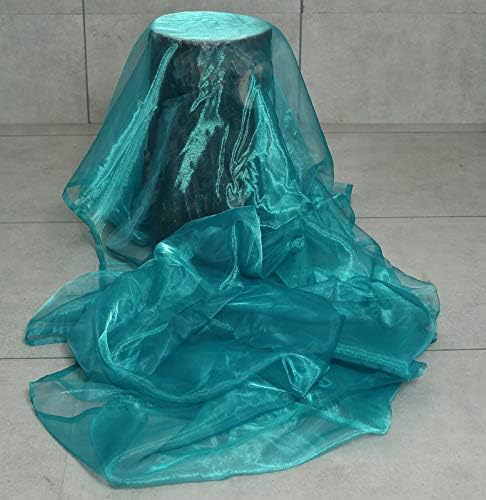 VDS Light Teal Organza Fabric, 10 Yards Continuous, 45” Wide, Wedding Party - Image 9