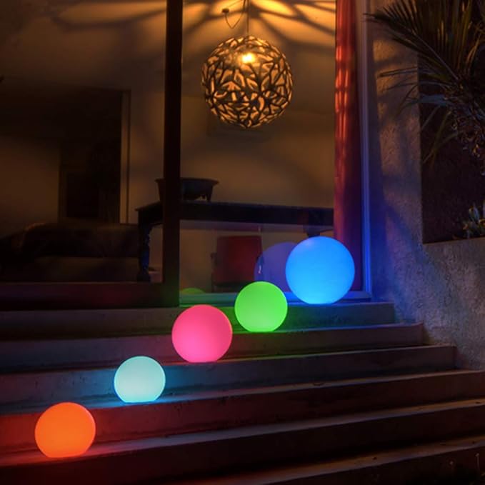 Mr.Go 8-inch Ultra-Fun LED Glowing Ball Light w/Remote, RGB Color Changing - Image 2