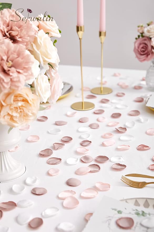 Serwalin 300Pcs Silk Rose Petals Artificial Flower Petals - Image 5