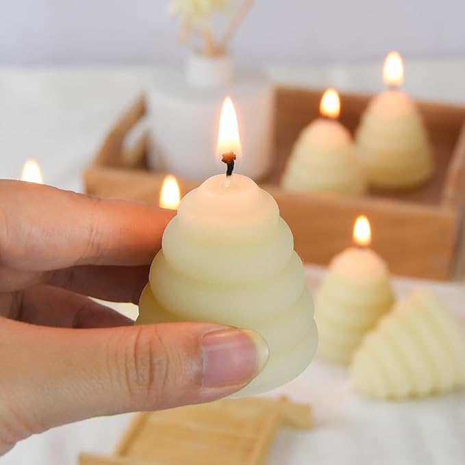 Pack of 12 Beeswax Votive Candles - Image 3